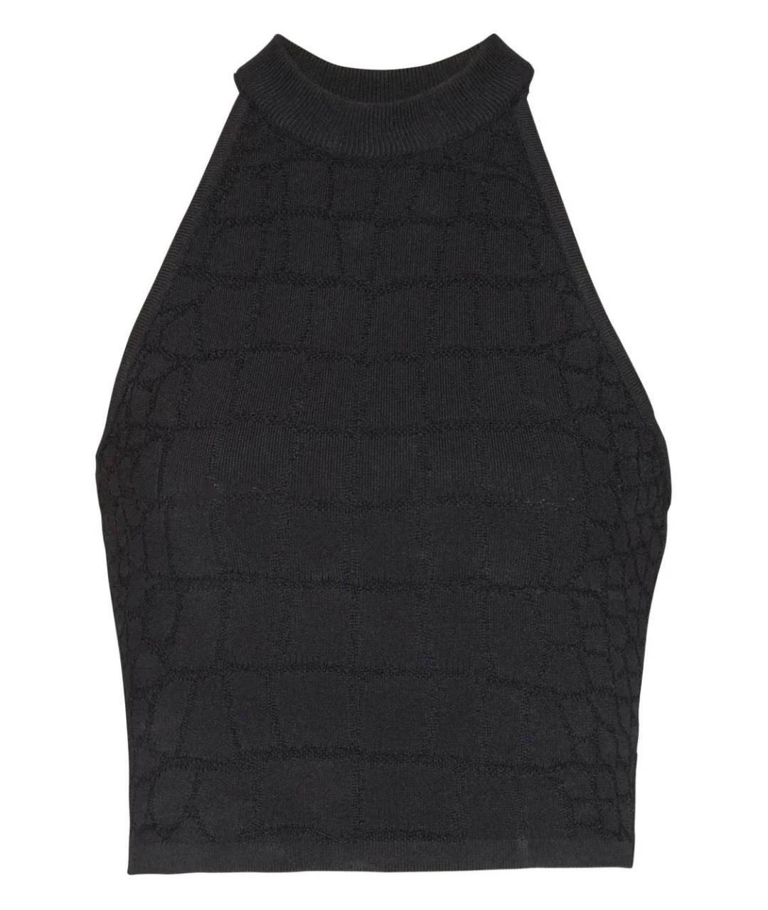 BALMAIN Черная вискозная майка, фото 1