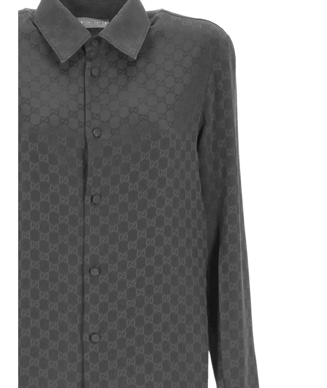 GUCCI Серая шелковая рубашка, фото 2
