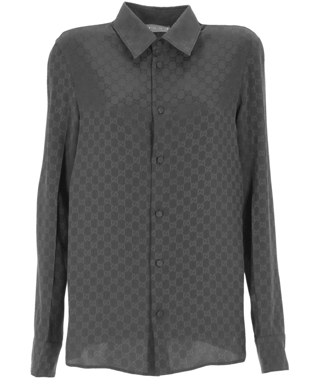GUCCI Серая шелковая рубашка, фото 1
