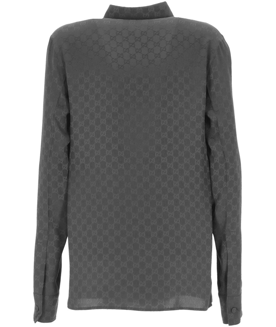 GUCCI Серая шелковая рубашка, фото 3