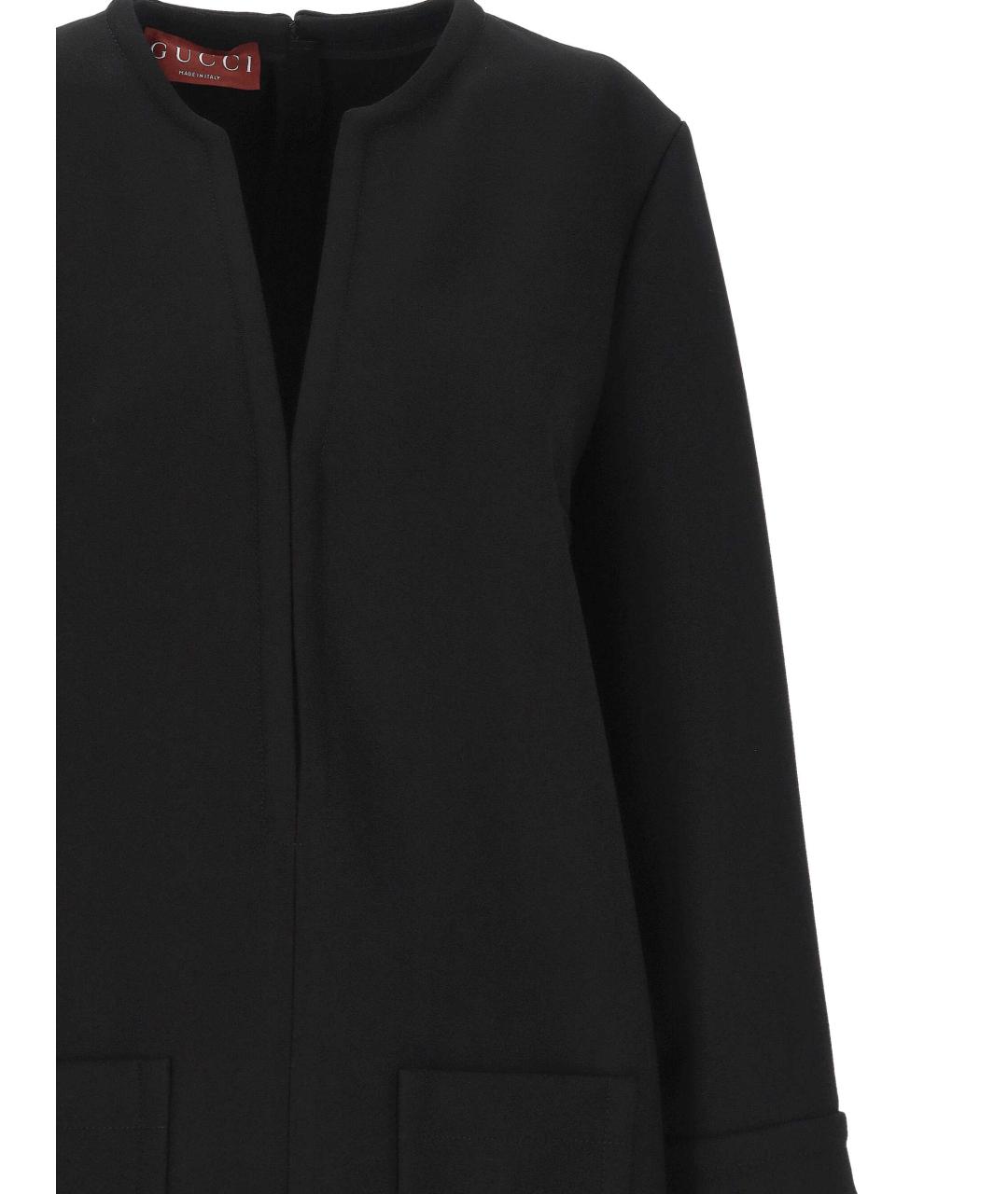 GUCCI Черное шерстяное пальто, фото 2