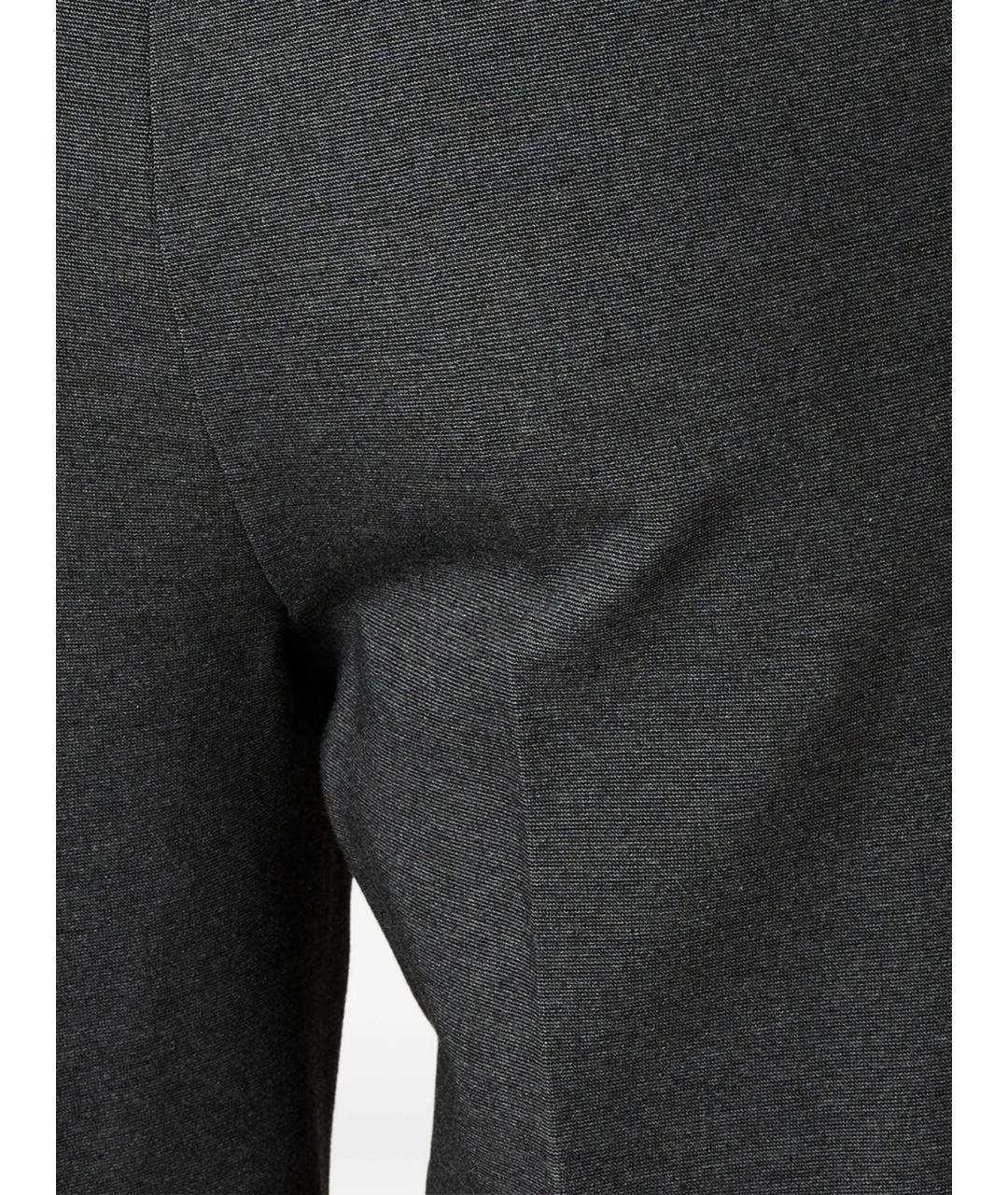 MIU MIU Антрацитовые вискозные прямые брюки, фото 3