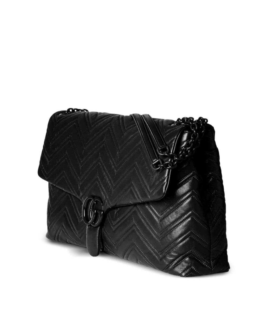 GUCCI Черная кожаная сумка через плечо, фото 2