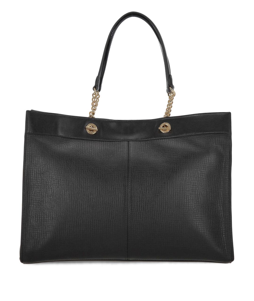 ANYA HINDMARCH Черная кожаная сумка тоут, фото 3