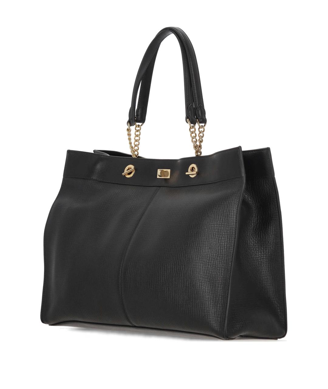 ANYA HINDMARCH Черная кожаная сумка тоут, фото 2