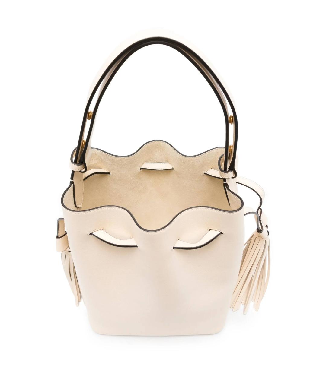 VALENTINO Белая кожаная сумка через плечо, фото 4