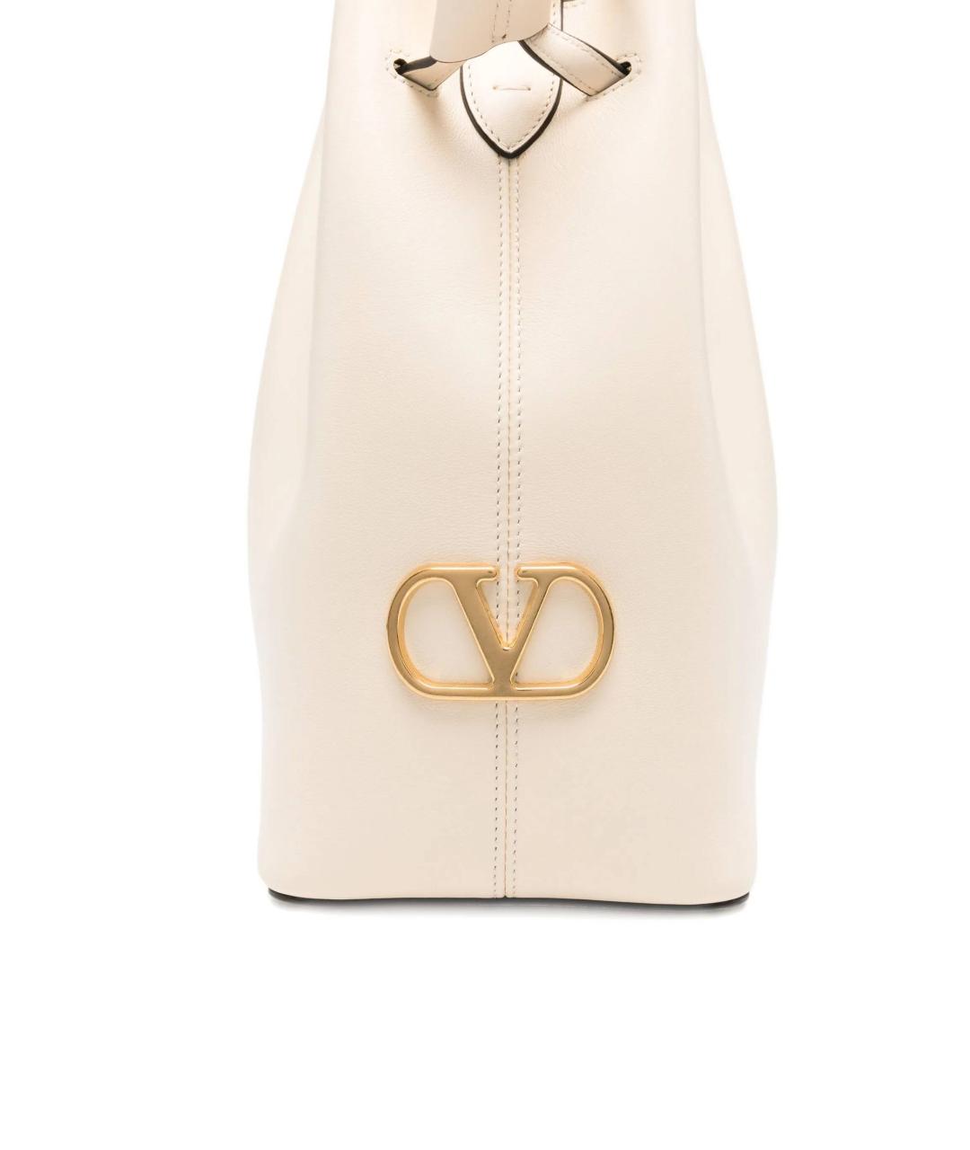 VALENTINO Белая кожаная сумка через плечо, фото 3