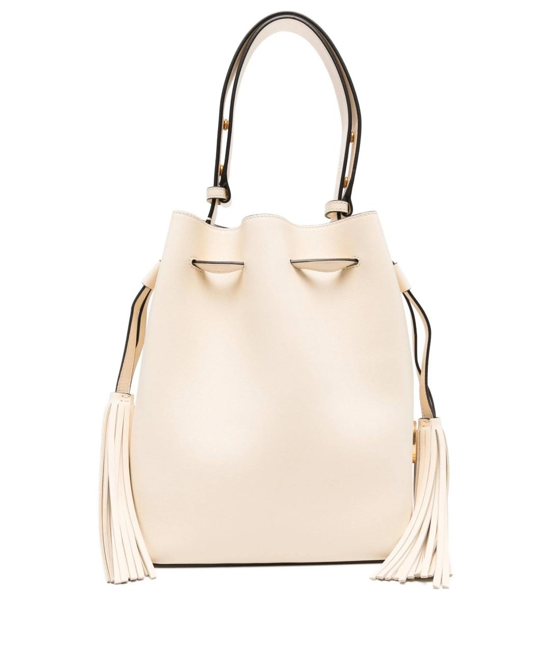 VALENTINO Белая кожаная сумка через плечо, фото 1