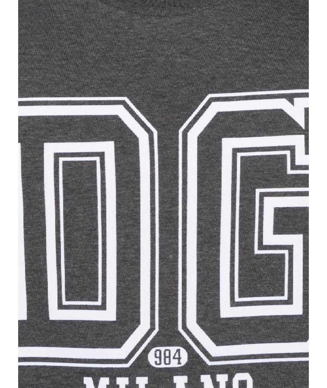 DOLCE&GABBANA Серая хлопковая футболка, фото 2