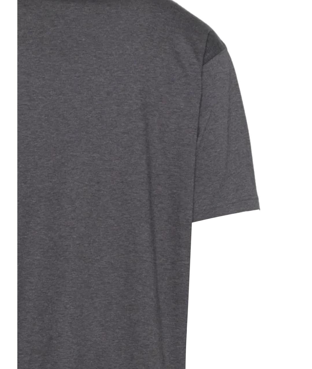 DOLCE&GABBANA Серая хлопковая футболка, фото 3