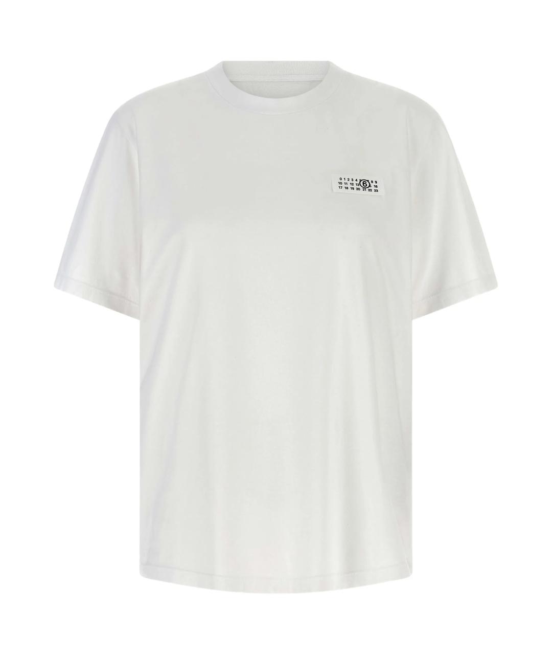 MM6 MAISON MARGIELA Белая хлопковая футболка, фото 1