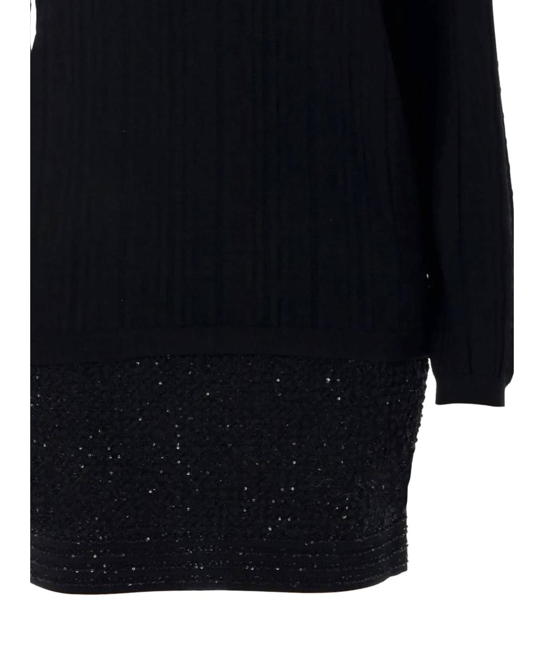 BALMAIN Черный вискозный джемпер / свитер, фото 3