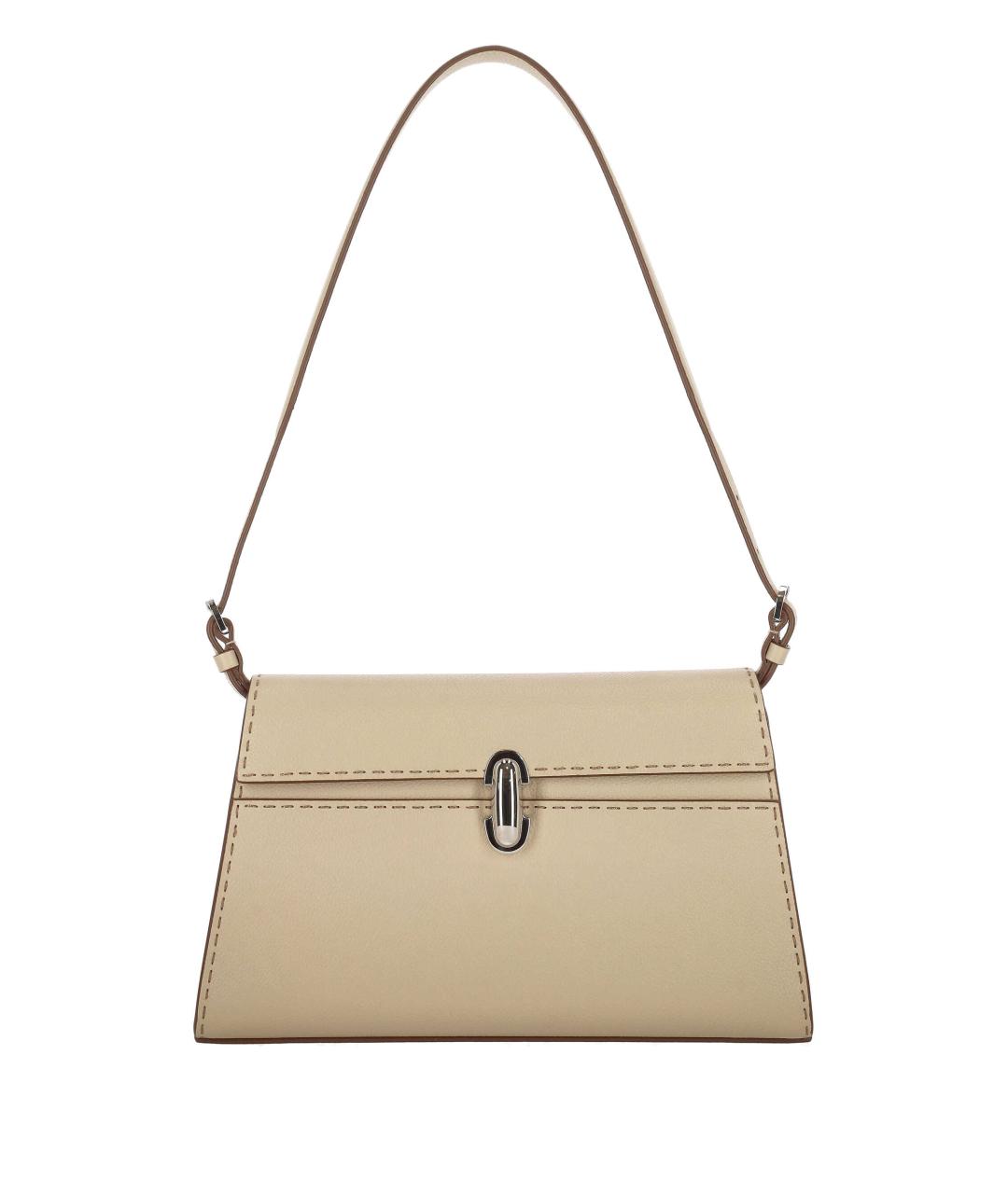 Savette Бежевая кожаная сумка через плечо, фото 1