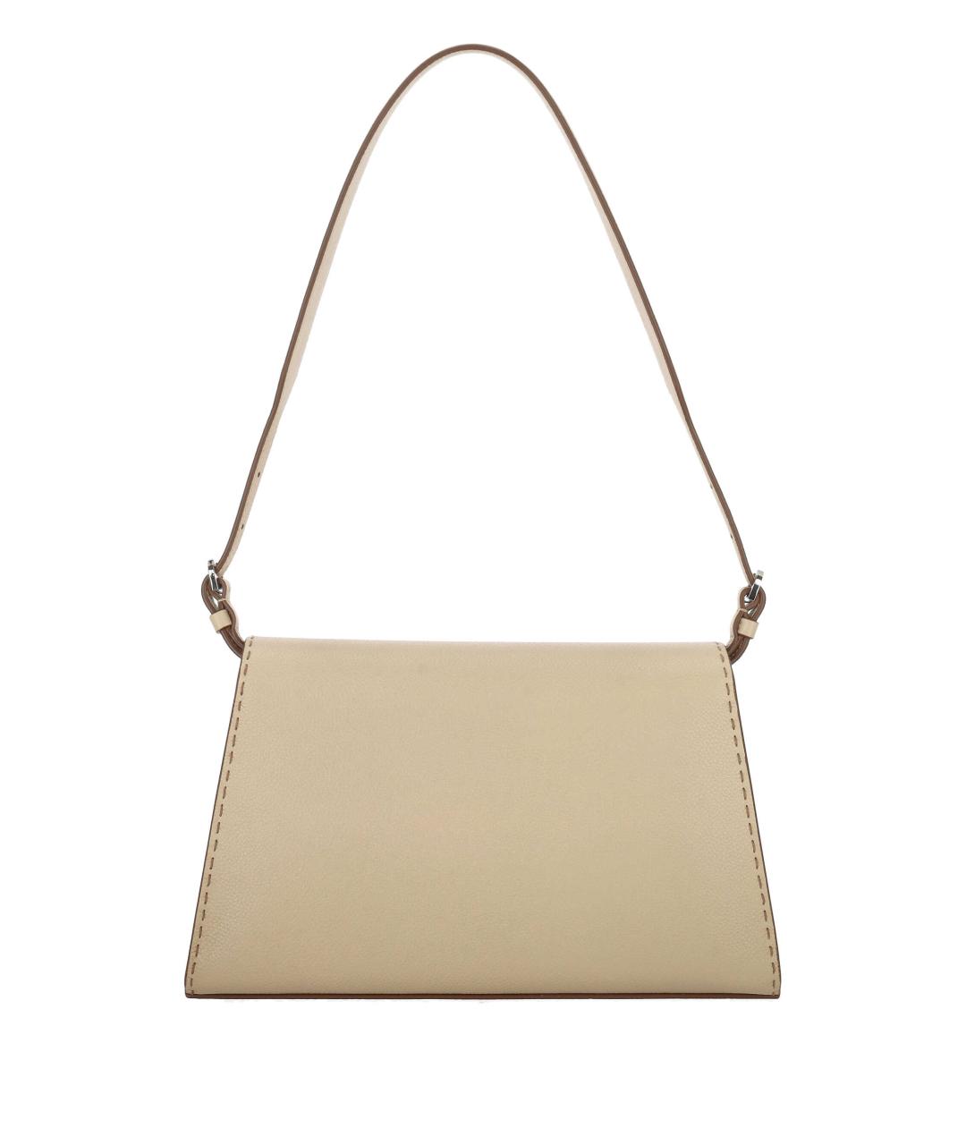 Savette Бежевая кожаная сумка через плечо, фото 3