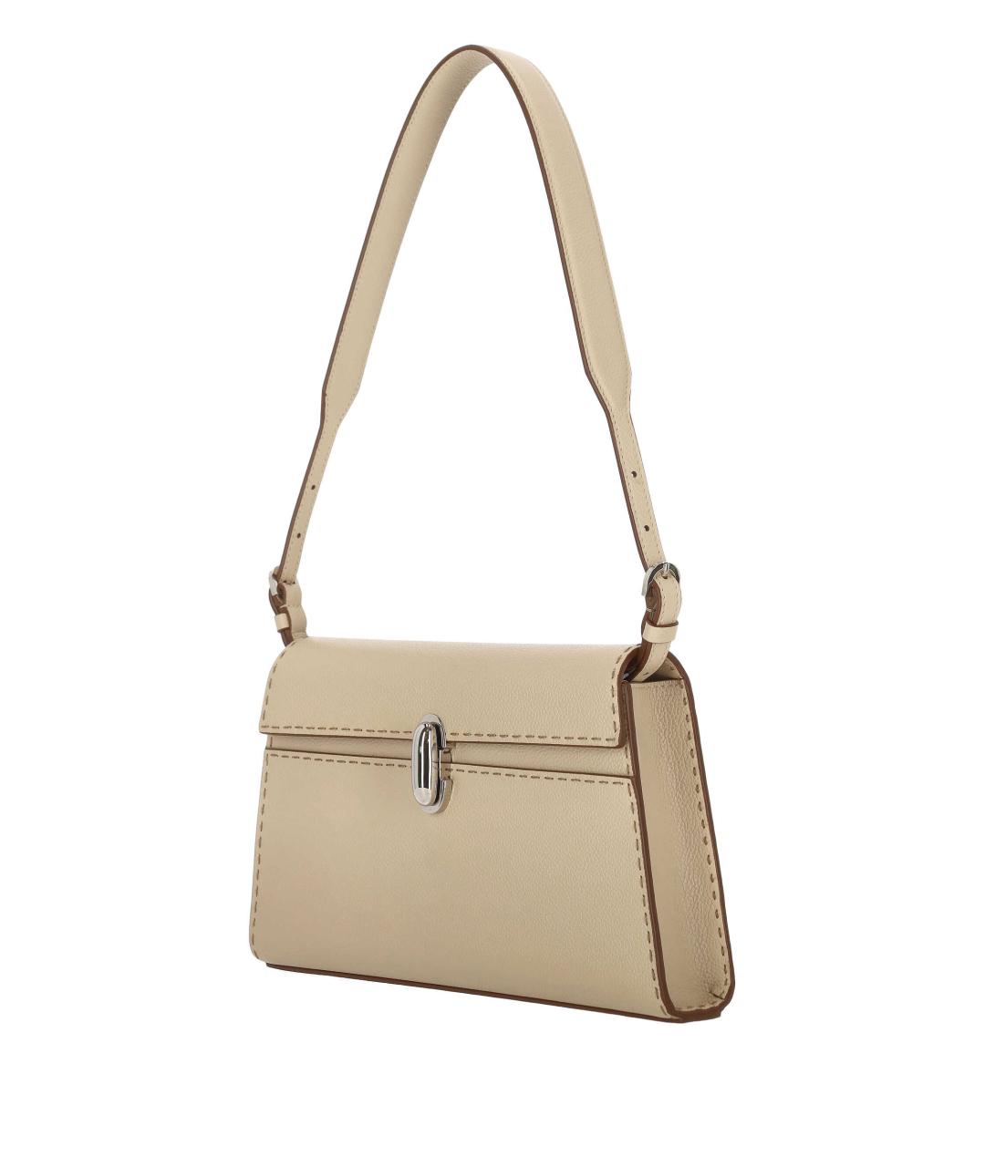 Savette Бежевая кожаная сумка через плечо, фото 2