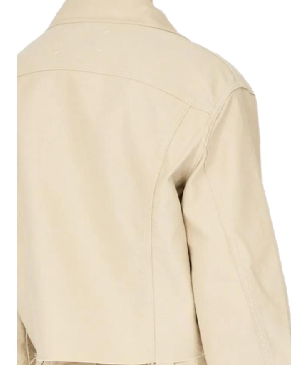 MAISON MARGIELA Бежевая хлопковая куртка, фото 3