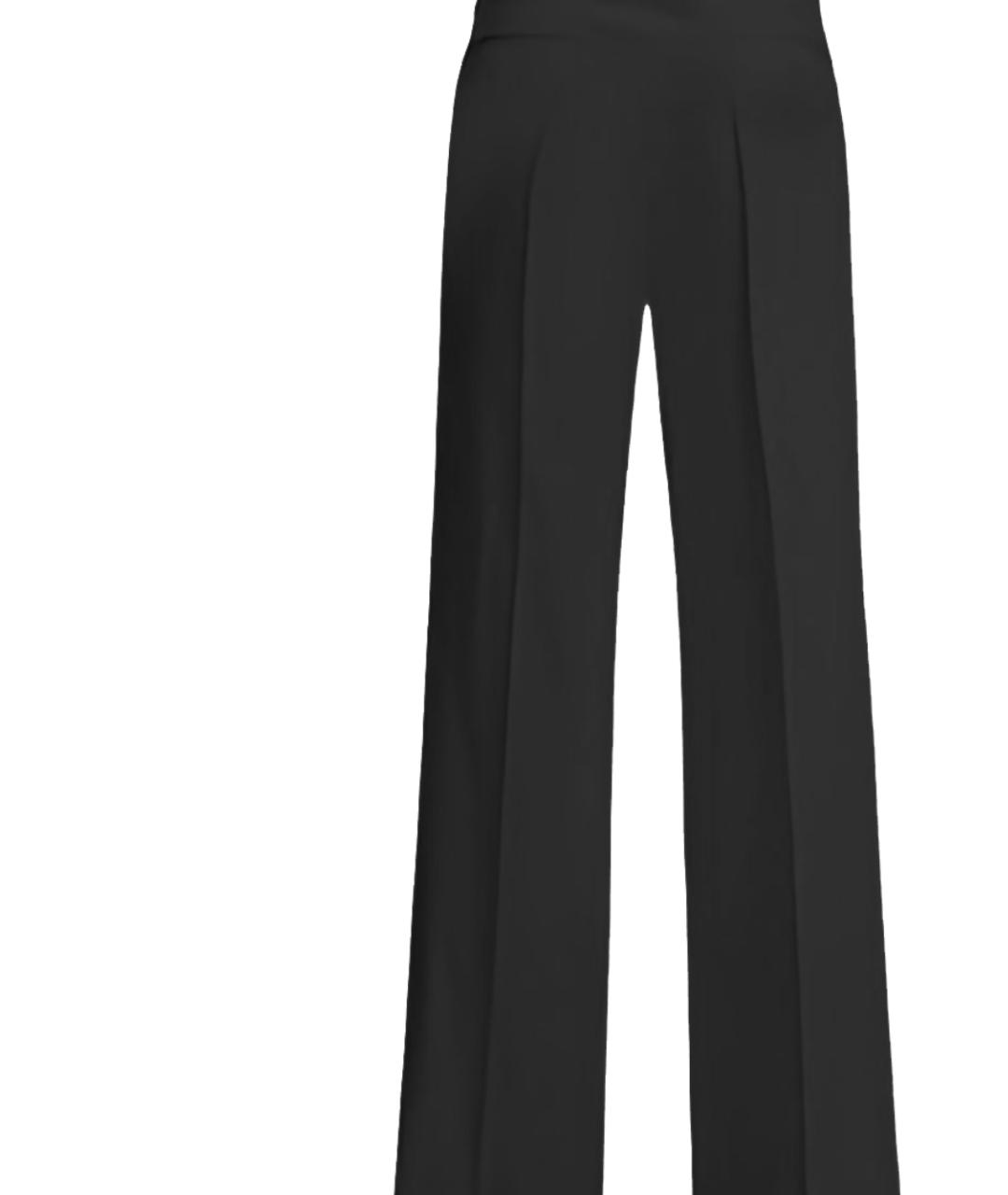 PHOEBE PHILO Черные шерстяные прямые брюки, фото 4