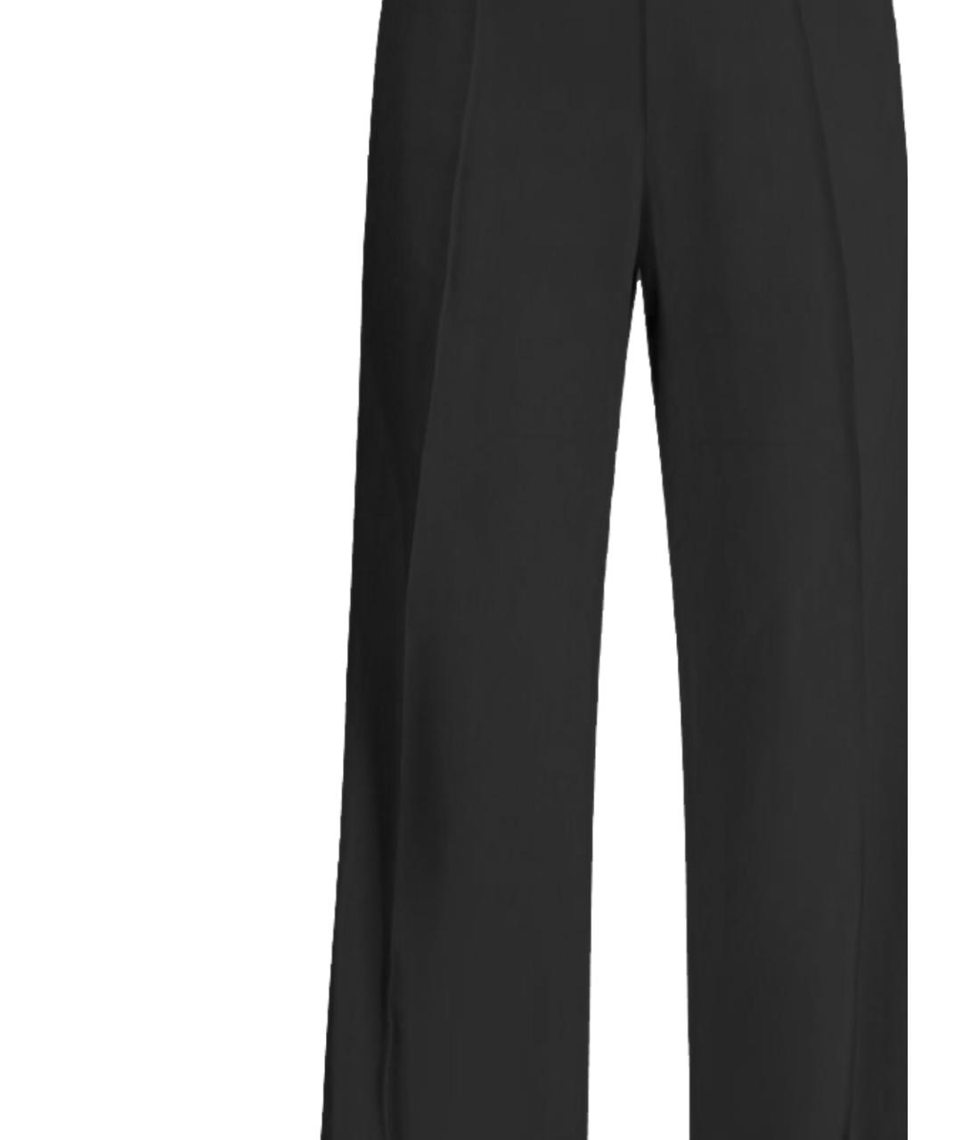 PHOEBE PHILO Черные шерстяные прямые брюки, фото 2