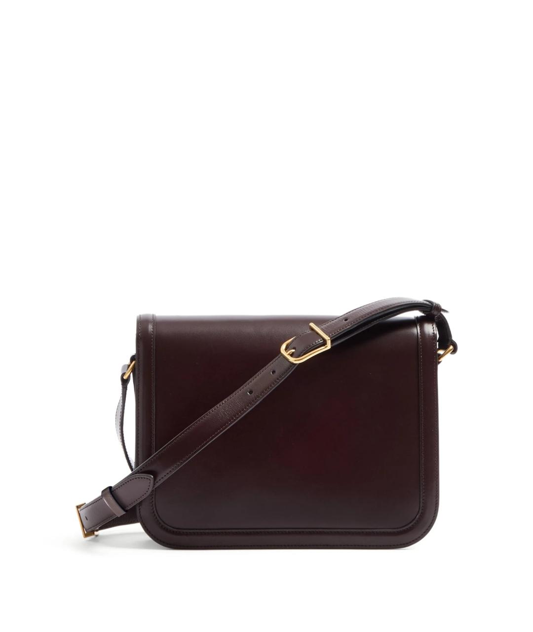 VALENTINO Коричневая кожаная сумка через плечо, фото 4