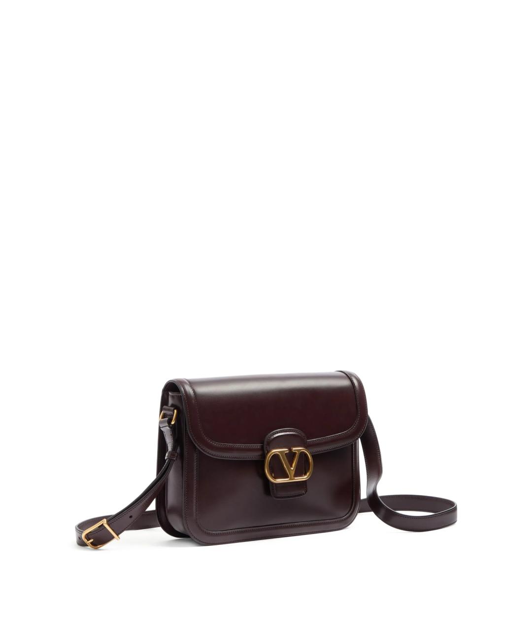 VALENTINO Коричневая кожаная сумка через плечо, фото 2