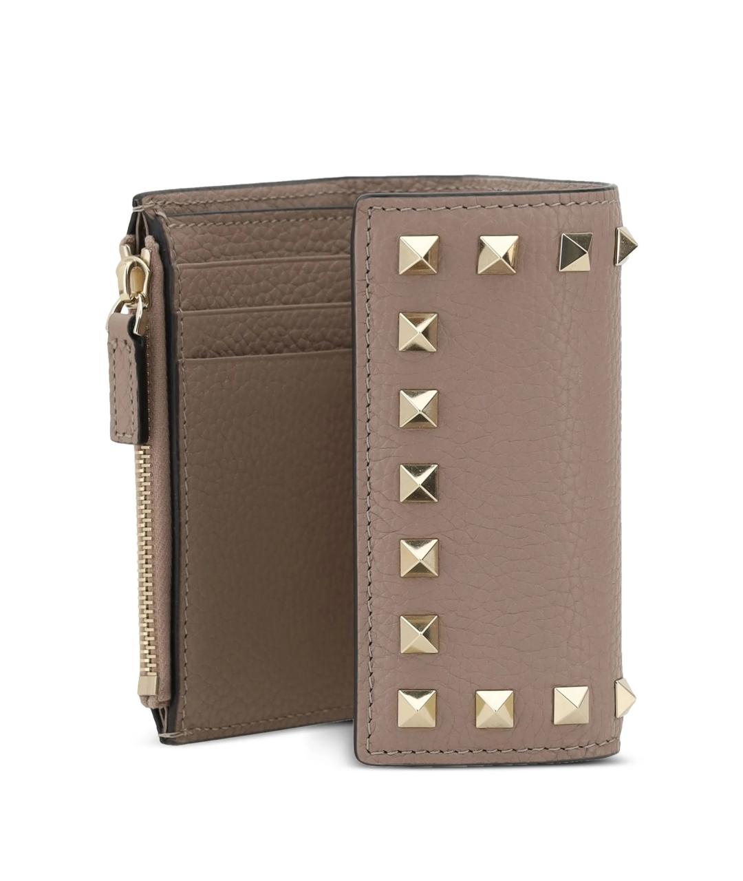 VALENTINO Коричневый кожаный кошелек, фото 3