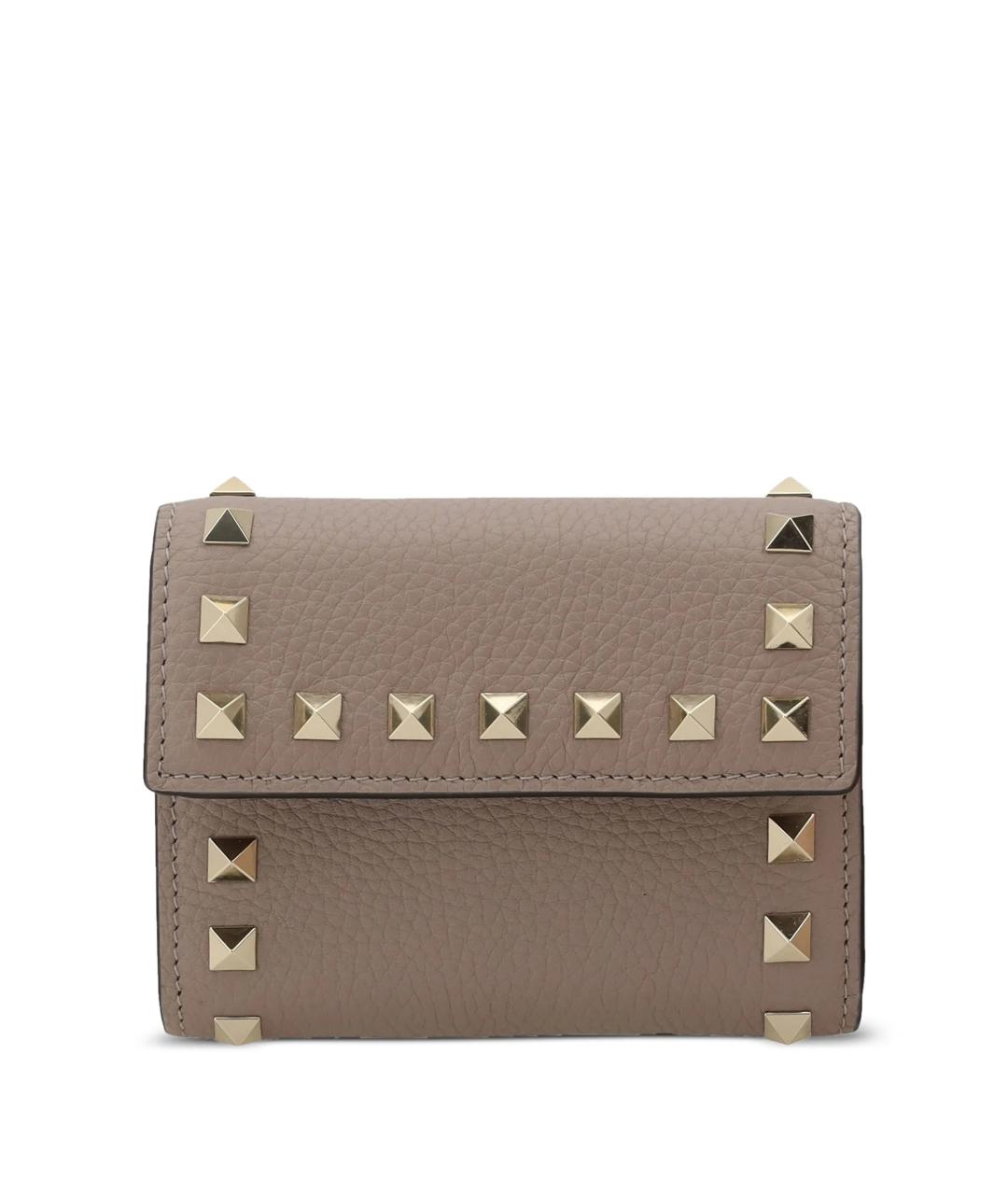 VALENTINO Коричневый кожаный кошелек, фото 1