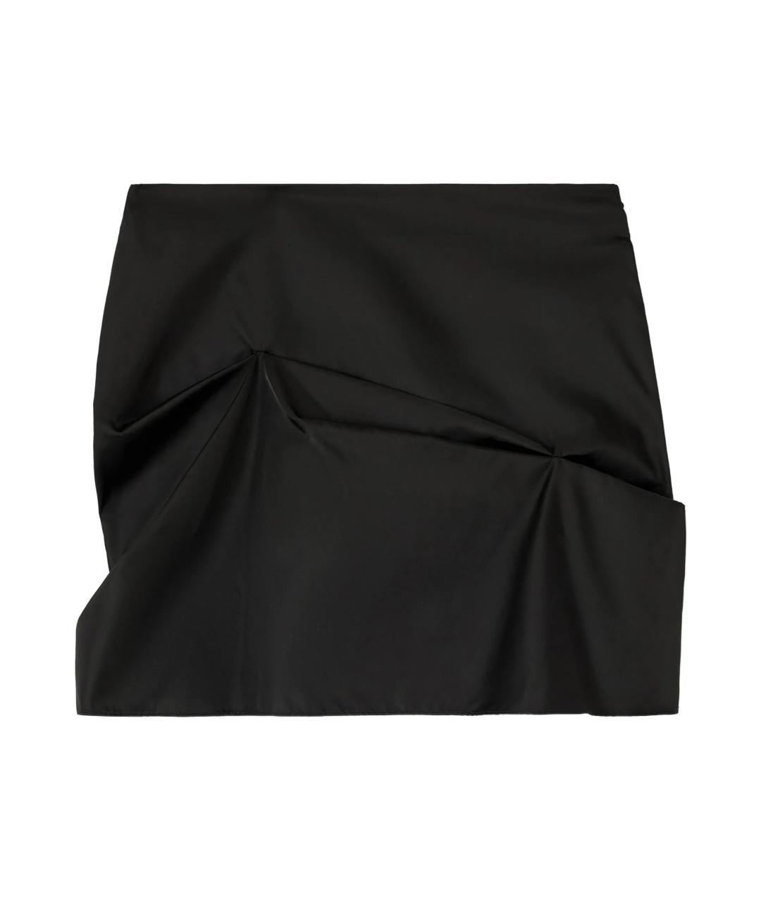GANNI Черная полиамидовая юбка мини, фото 1
