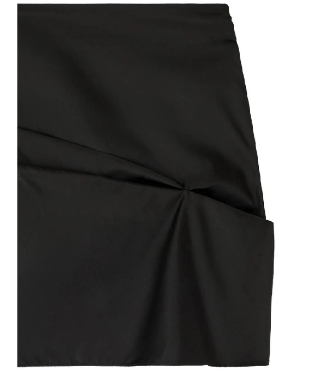 GANNI Черная полиамидовая юбка мини, фото 2