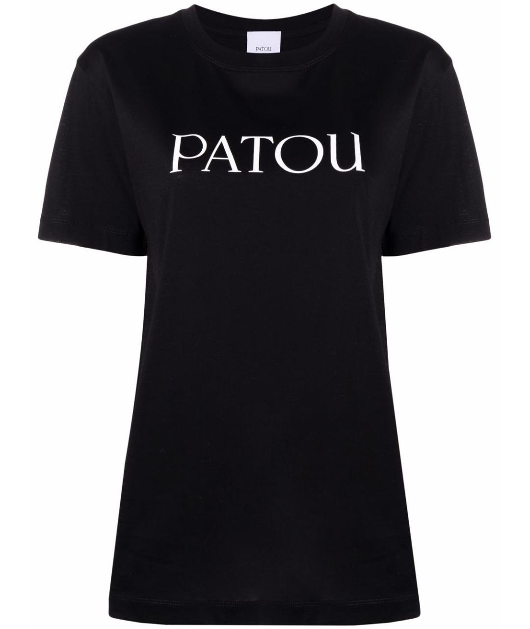 PATOU Черная хлопковая футболка, фото 1