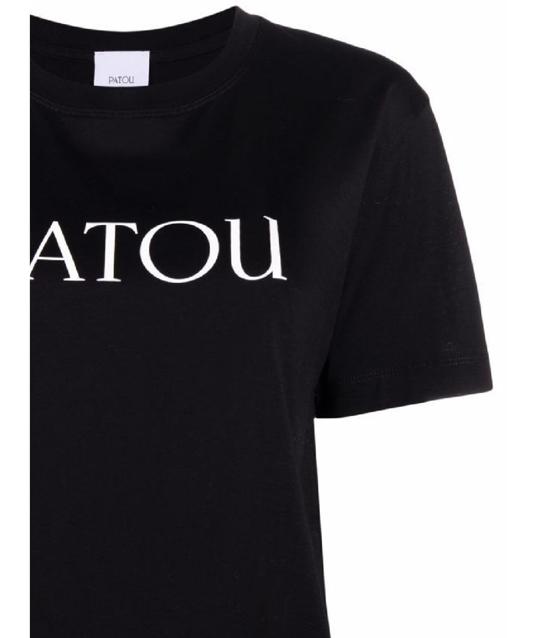 PATOU Черная хлопковая футболка, фото 2