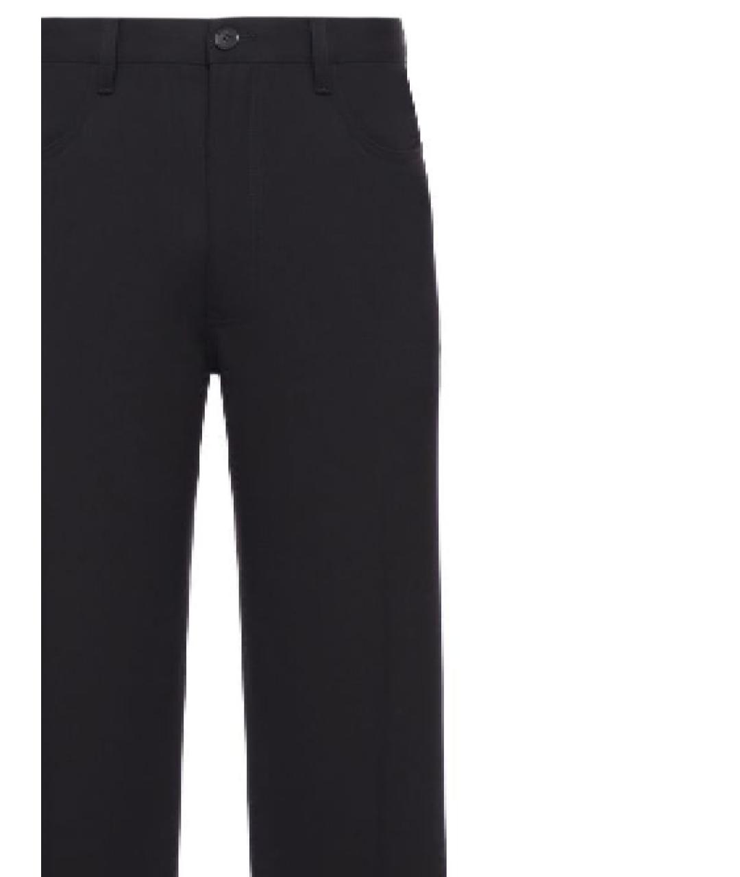 BALENCIAGA Черные хлопковые повседневные брюки, фото 2