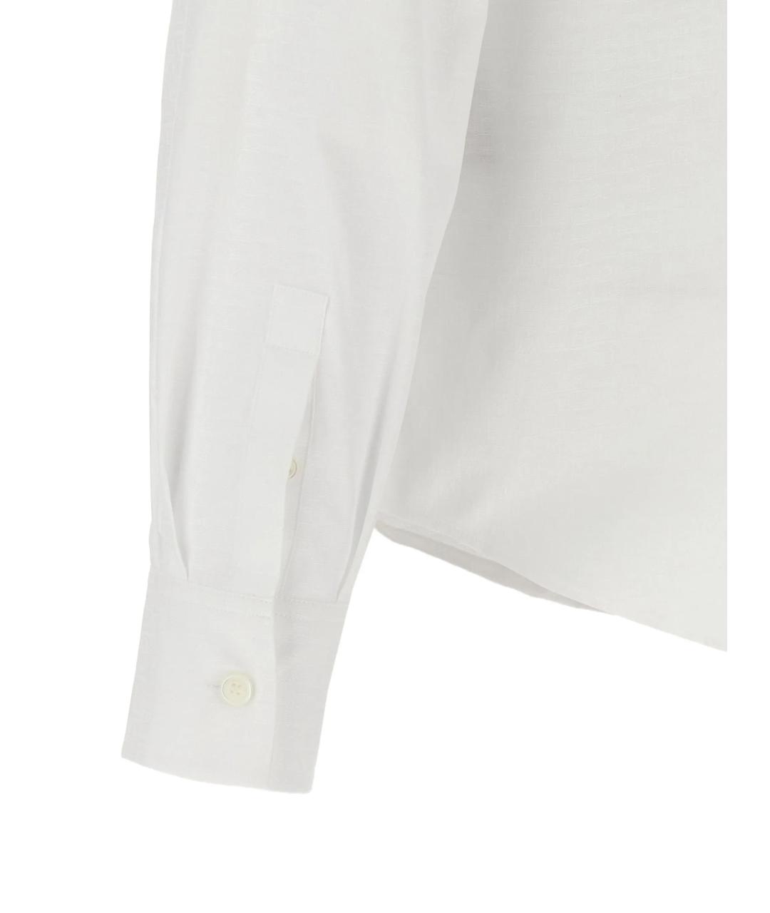 FERRAGAMO Белая хлопковая классическая рубашка, фото 2