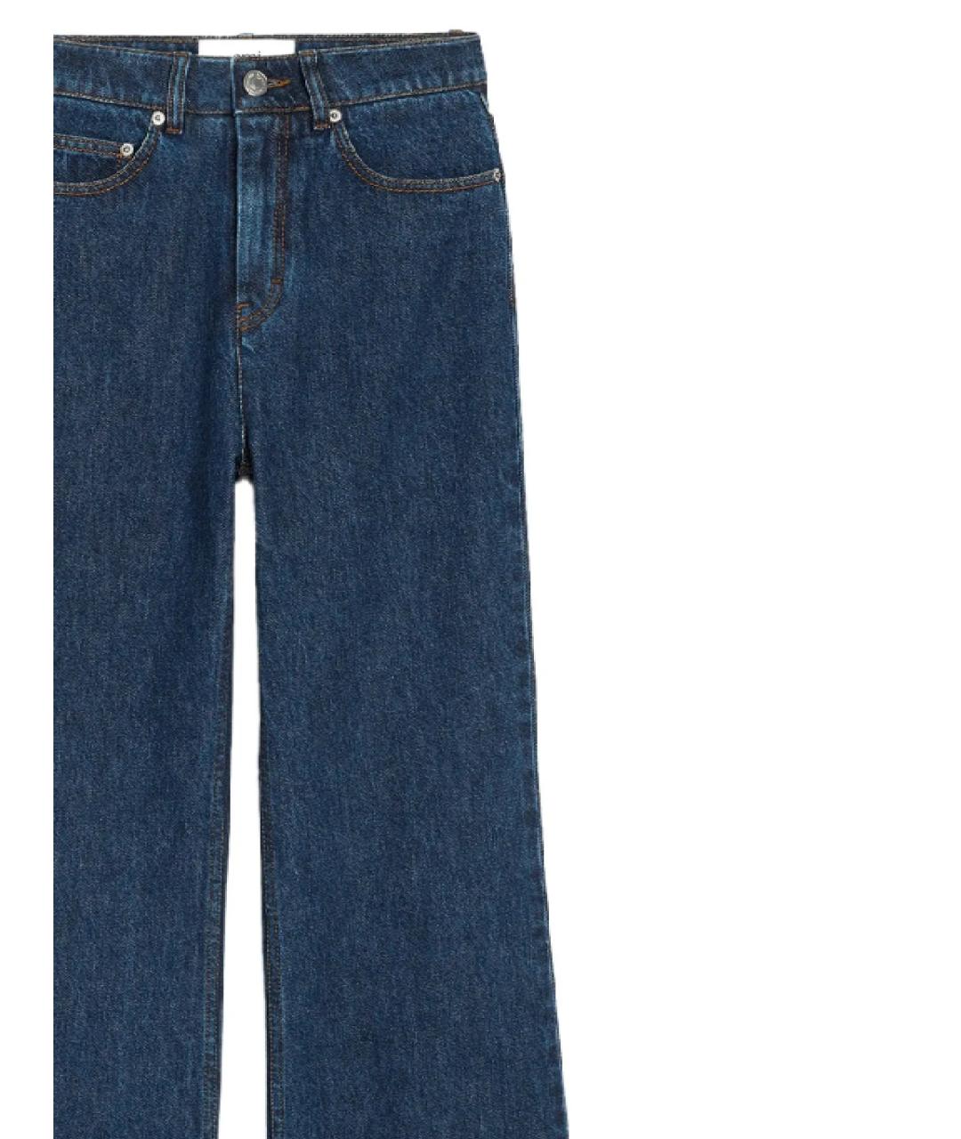 Ami Paris Синие хлопковые прямые джинсы, фото 2