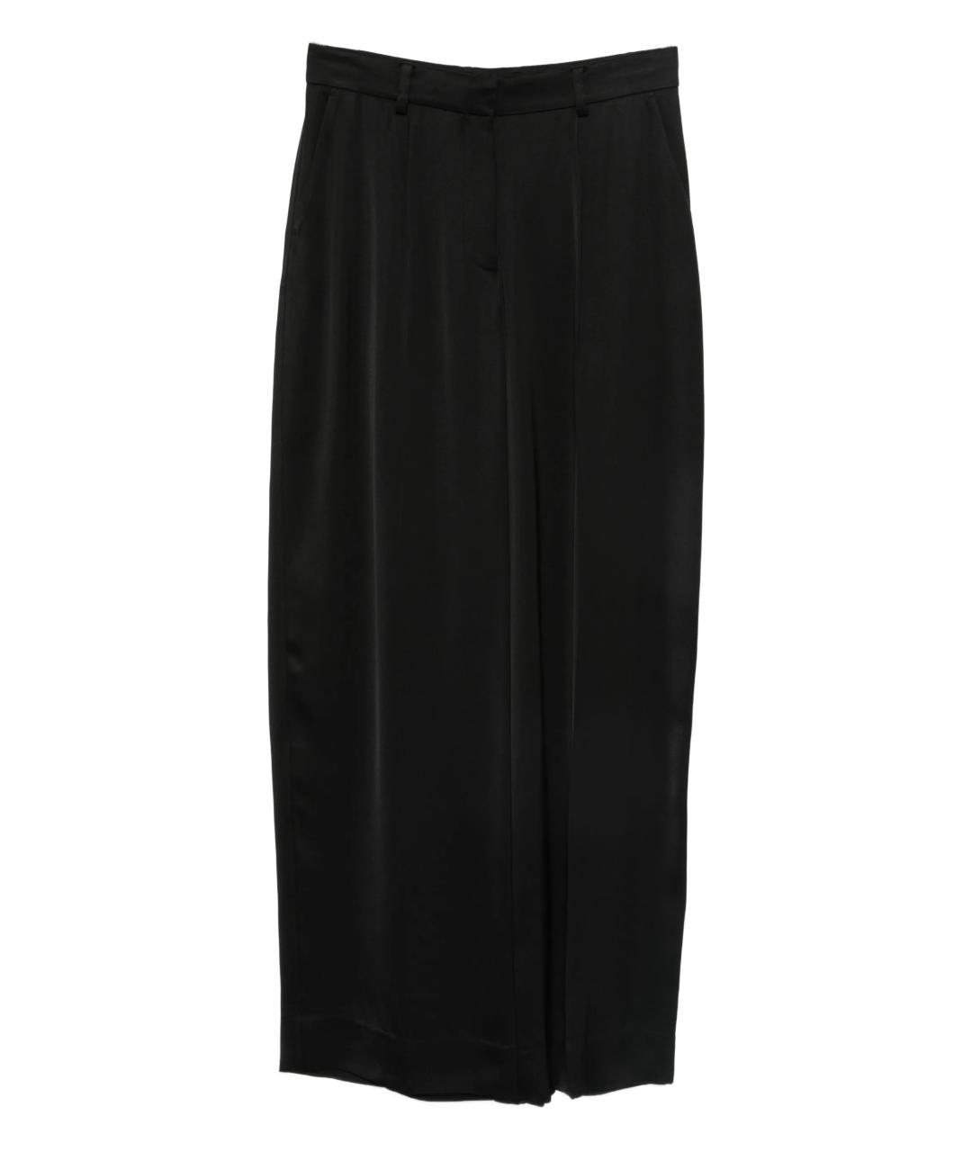 TOTEME Черные вискозные прямые брюки, фото 1