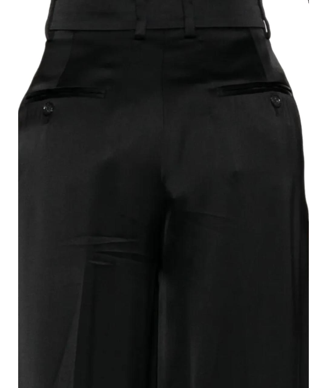 TOTEME Черные вискозные прямые брюки, фото 3