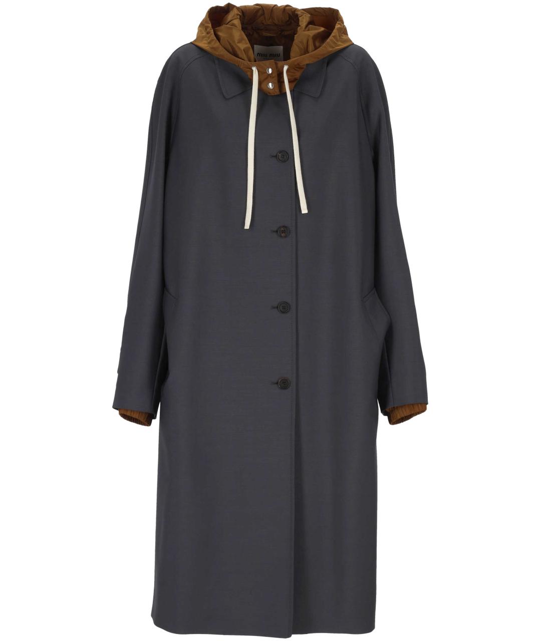 MIU MIU Мульти шерстяное пальто, фото 1