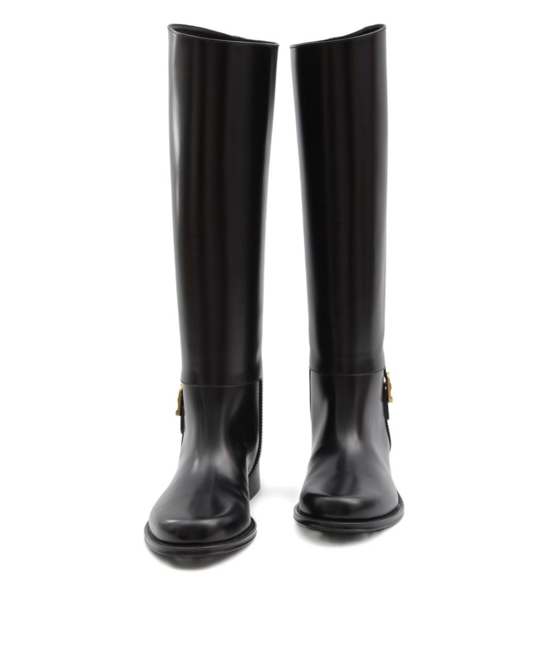 SAINT LAURENT Черные кожаные сапоги, фото 5