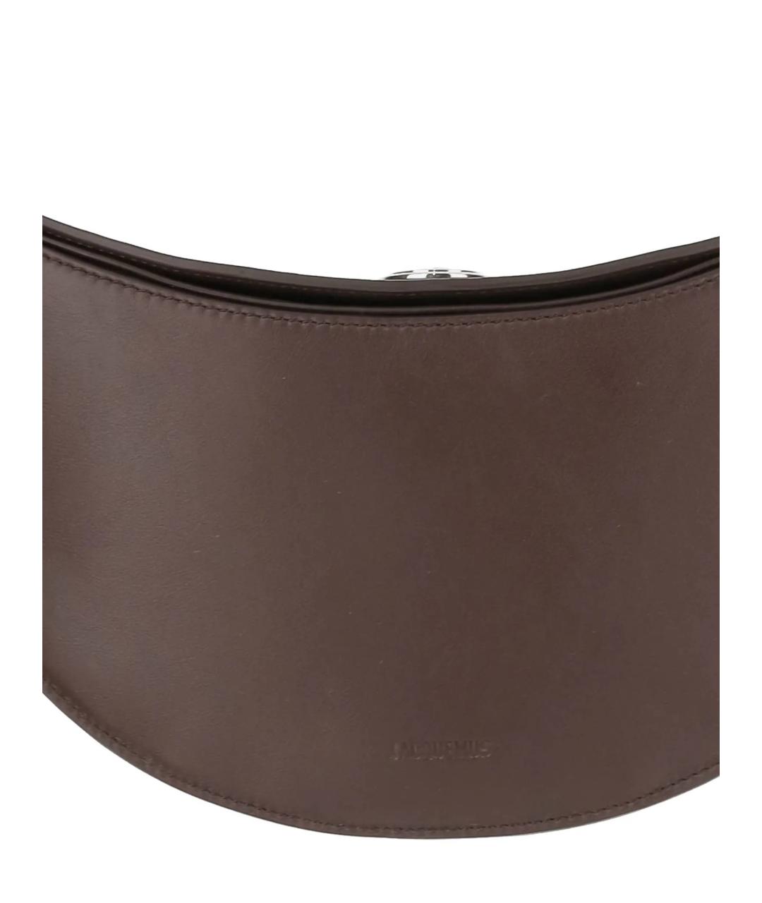 JACQUEMUS Коричневая кожаная сумка через плечо, фото 4