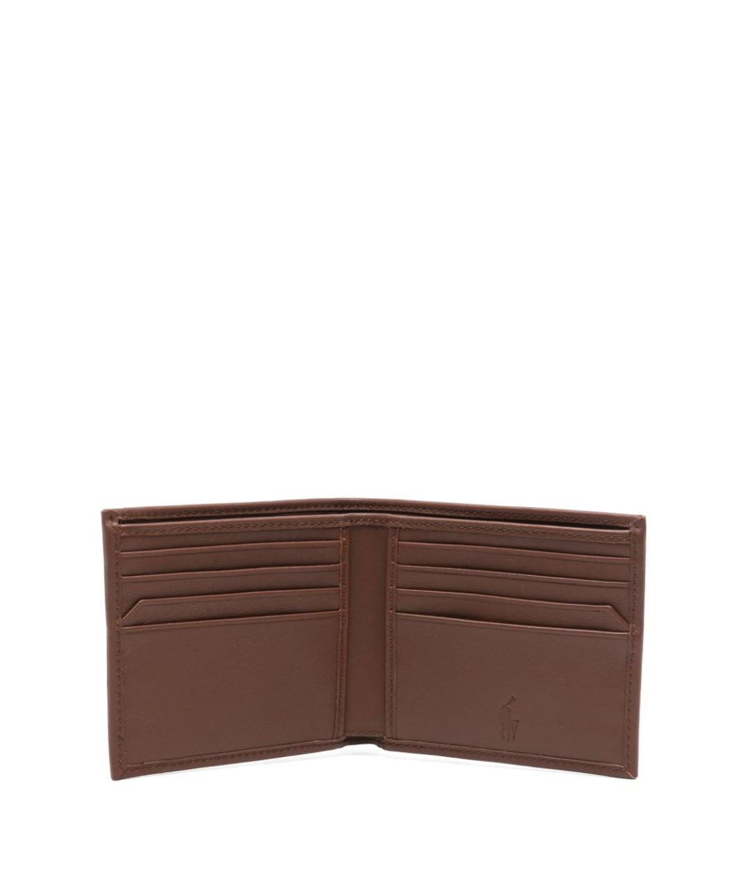 POLO RALPH LAUREN Коричневый кожаный кошелек, фото 2