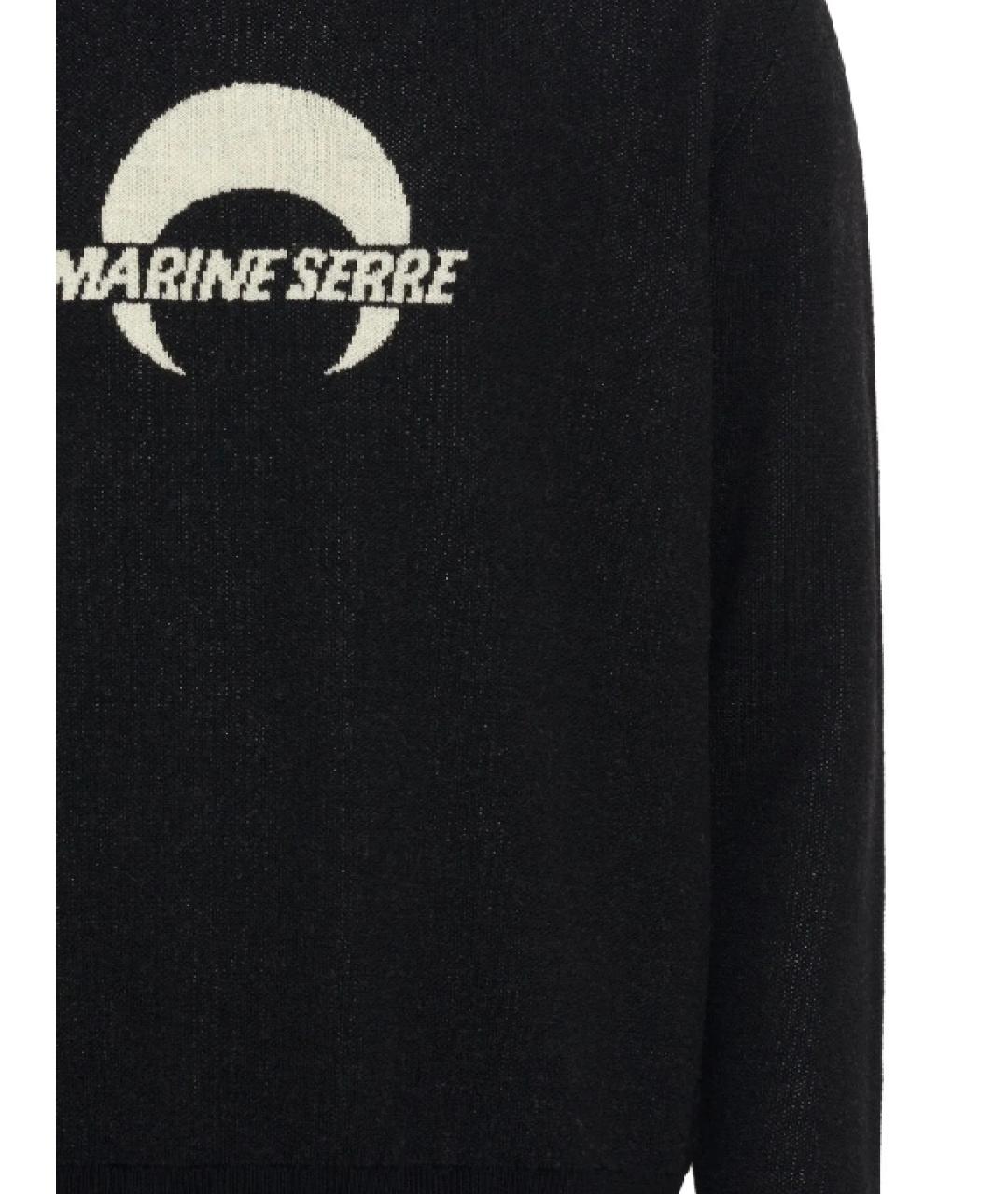 MARINE SERRE Черный шерстяной джемпер / свитер, фото 2
