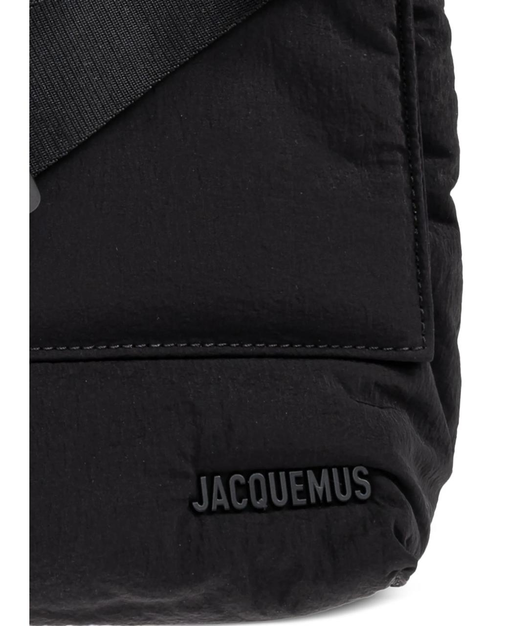 JACQUEMUS Черная синтетическая сумка на плечо, фото 3