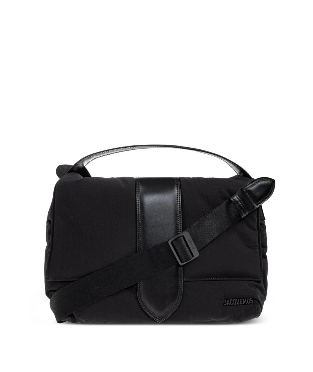 JACQUEMUS Черная синтетическая сумка на плечо, фото 1