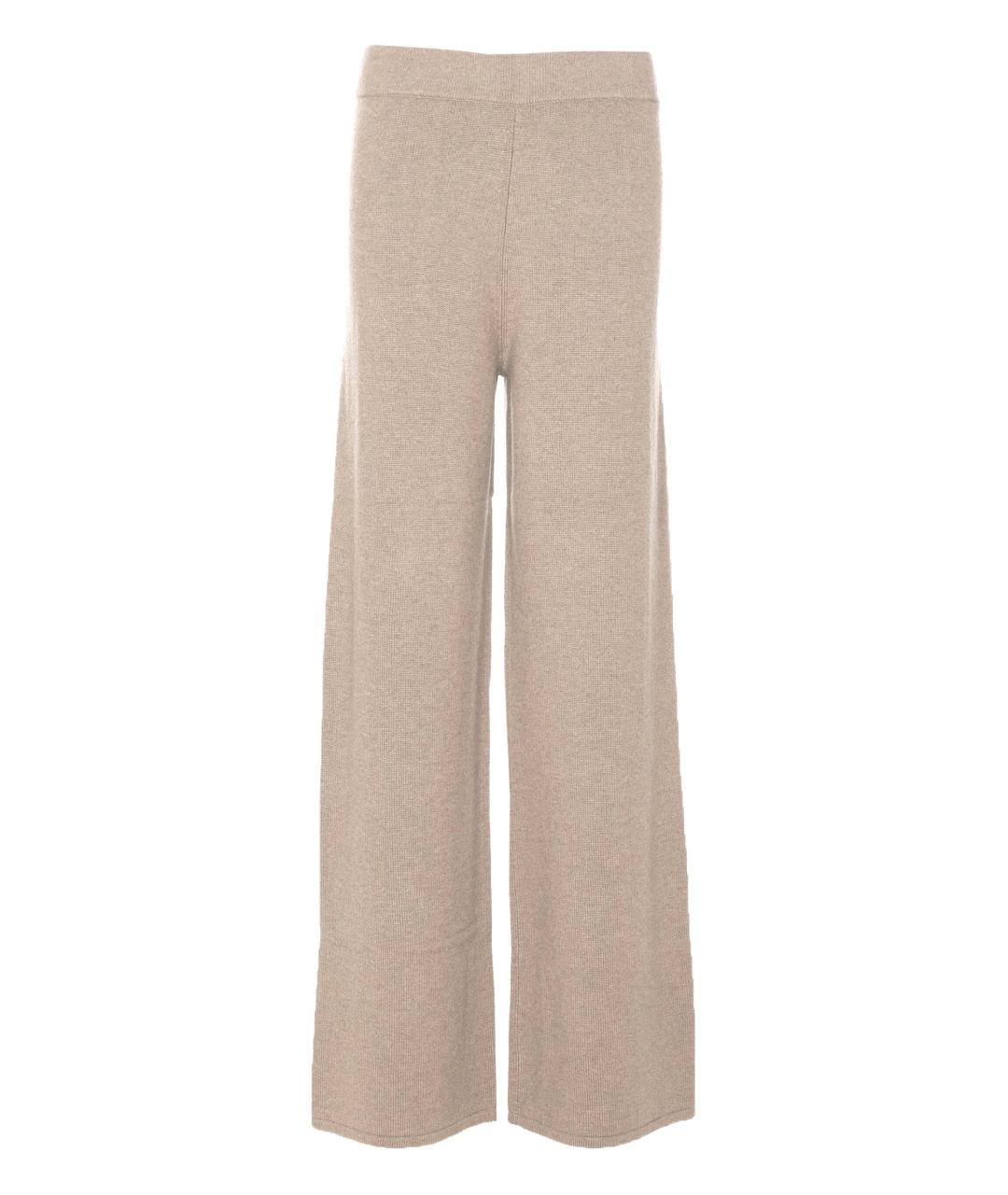 MAX MARA Бежевые кашемировые прямые брюки, фото 1