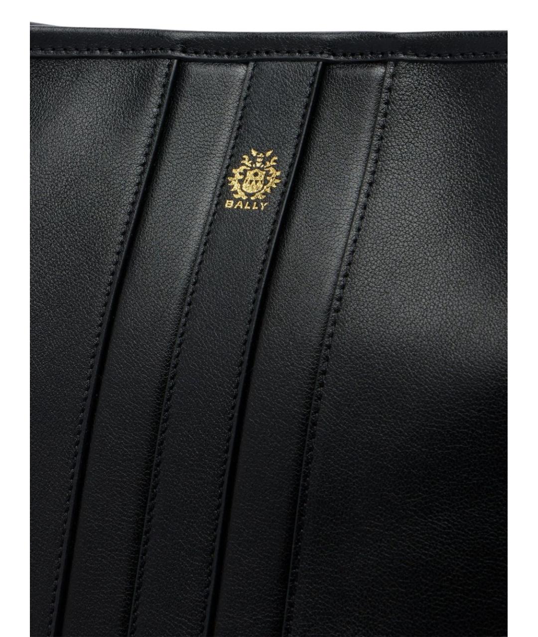 BALLY Черная кожаная сумка тоут, фото 5