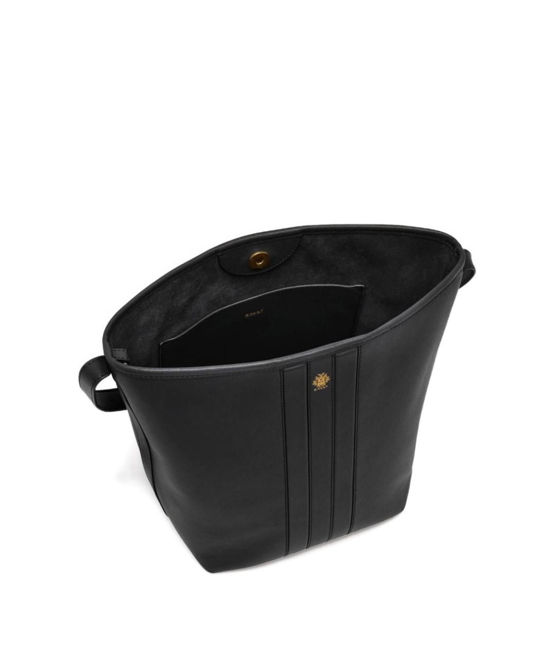 BALLY Черная кожаная сумка тоут, фото 4