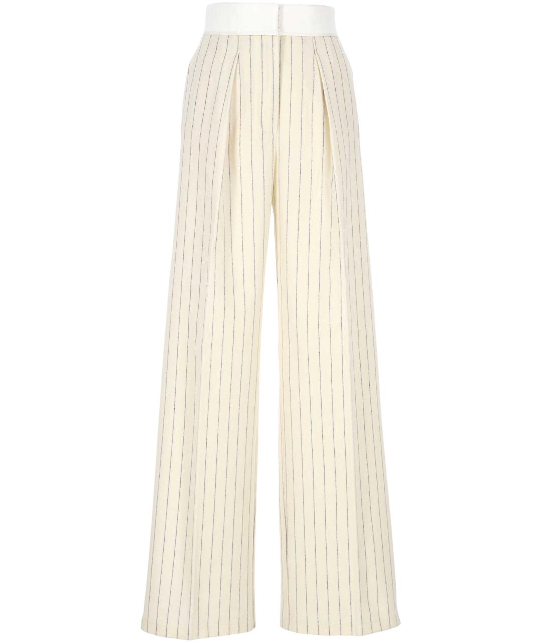 FORTE FORTE Бежевые шерстяные брюки широкие, фото 1