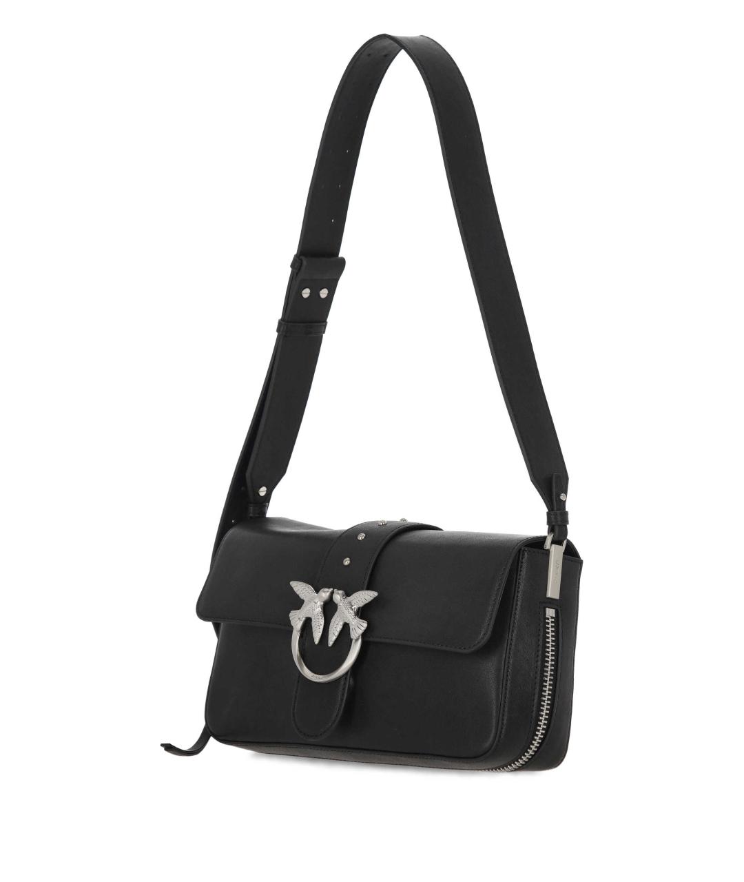 PINKO Черная кожаная сумка через плечо, фото 2