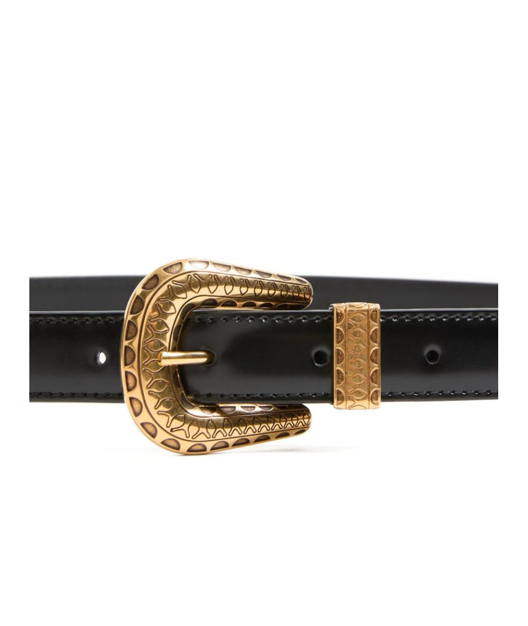 VALENTINO Черный кожаный ремень, фото 3