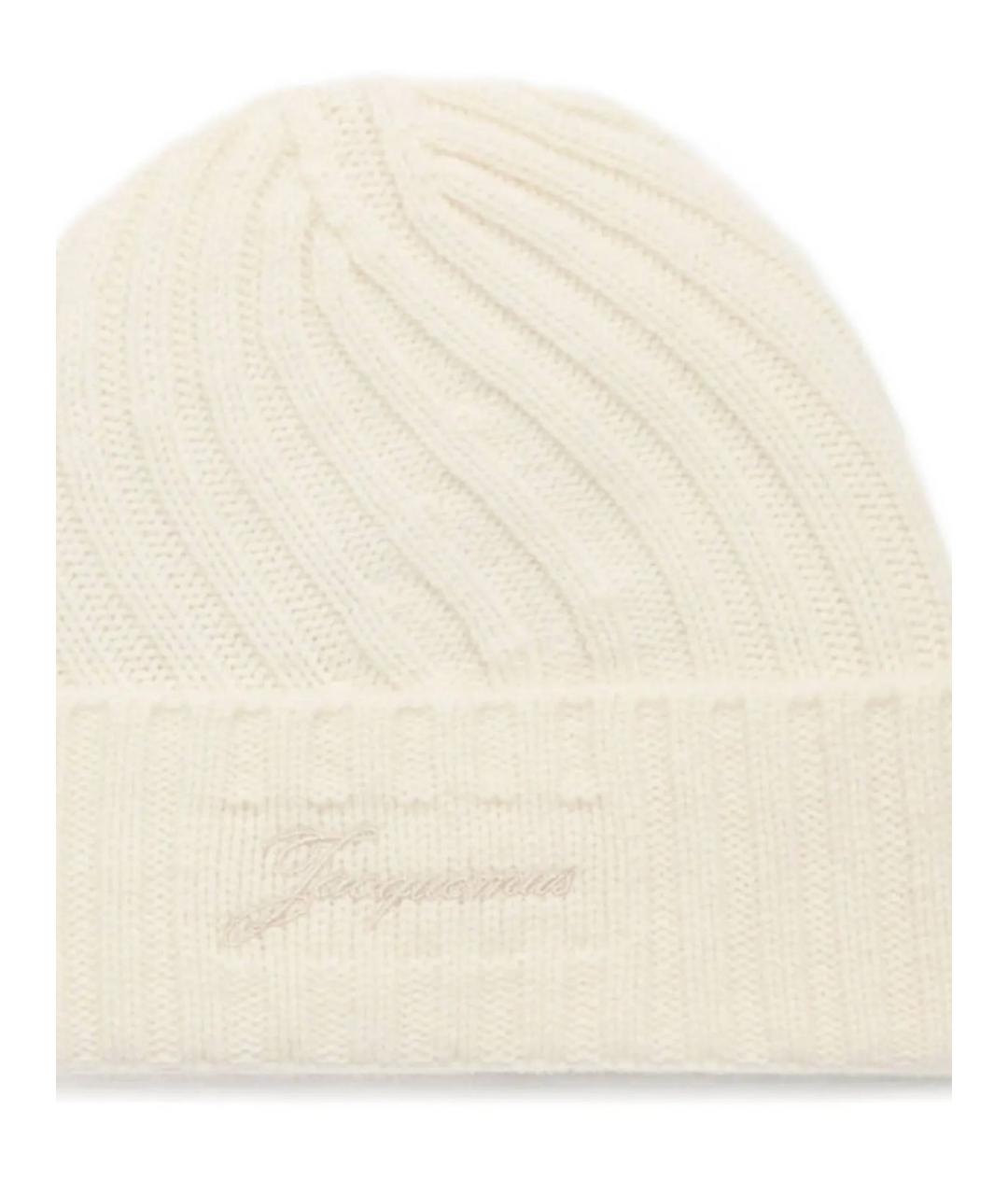 JACQUEMUS Бежевая кашемировая шапка, фото 2