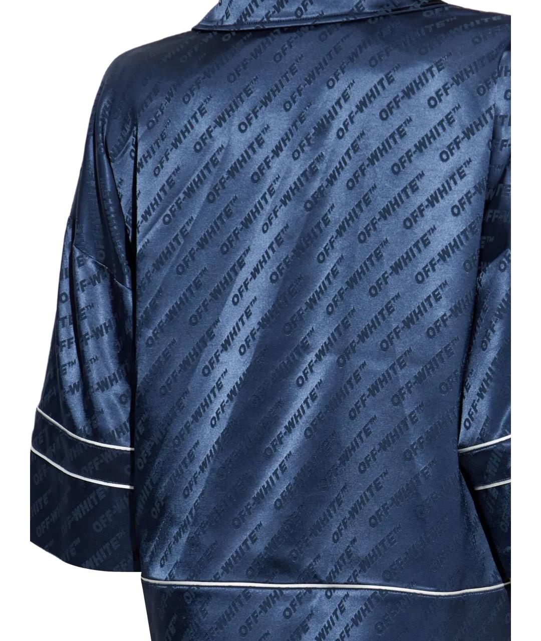 OFF-WHITE Синяя вискозная рубашка, фото 3